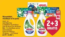 Delhaize Wasmiddel, vloeibaar of in pods aanbieding
