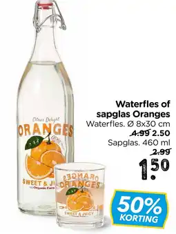 Xenos Waterfles of sapglas oranges aanbieding