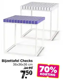 Xenos Bijzettafel Checks aanbieding