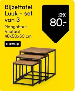Leen Bakker Bijzettafel Luuk - set van 3 aanbieding