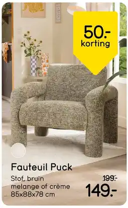 Leen Bakker Fauteuil Puck aanbieding