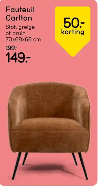 Leen Bakker Fauteuil Carlton aanbieding