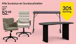Leen Bakker Alle bureaus en bureaustoelen aanbieding
