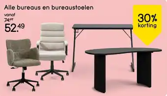 Leen Bakker Alle bureaus en bureaustoelen aanbieding