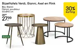 Leen Bakker Bijzettafels Verdi, Gianni, Axel en Mink aanbieding