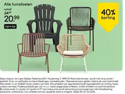 Leen Bakker Alle tuinstoelen aanbieding
