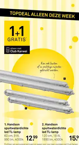 Karwei Handson spuitwaterdichte led tl-lamp aanbieding