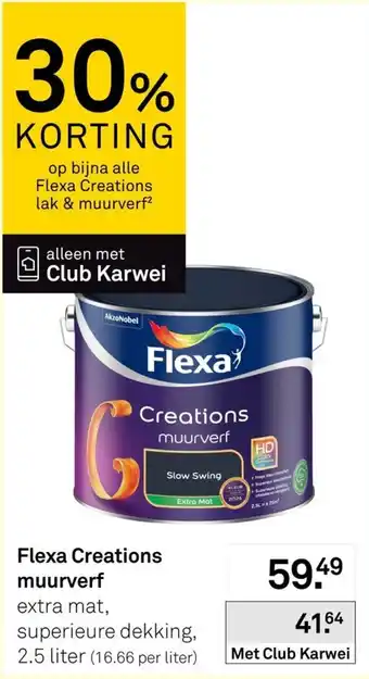 Karwei Flexa Creations muurverf aanbieding