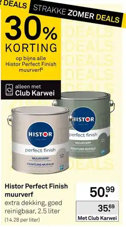 Karwei Histor perfect finish muurverf aanbieding