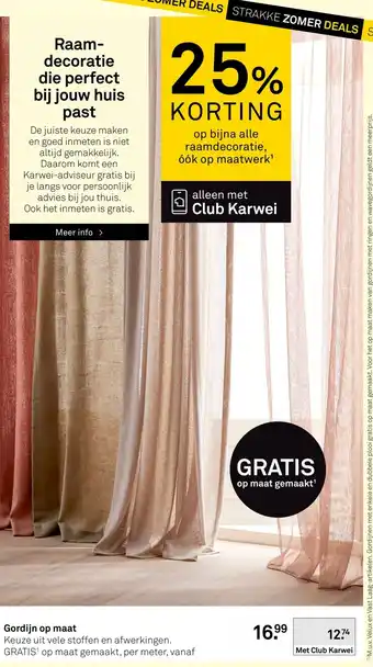 Karwei Gordijn op maat aanbieding