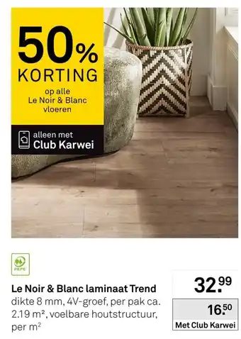 Karwei Le Noir & Blanc laminaat Trend aanbieding