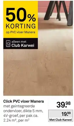 Karwei Click PVC vloer Manera aanbieding
