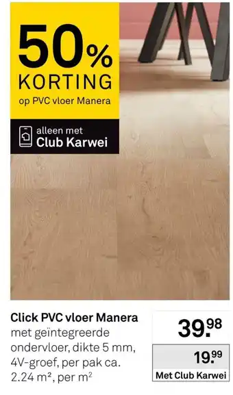 Karwei Click PVC vloer Manera aanbieding