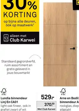 Karwei Lundia binnendeur Linj En CA01 aanbieding