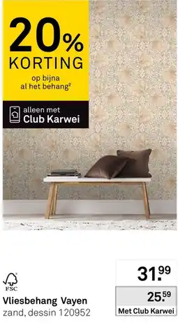 Karwei Vliesbehang Vayen aanbieding