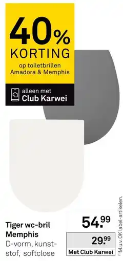 Karwei Tiger wc-bril Memphis aanbieding