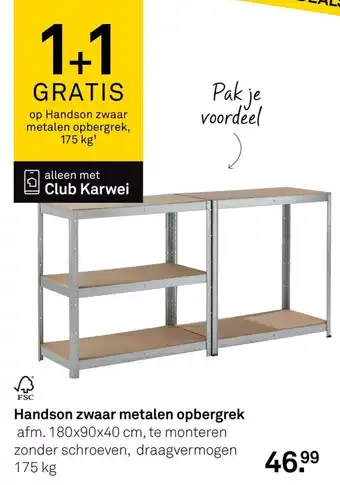 Karwei Handson zwaar metalen opbergrek aanbieding
