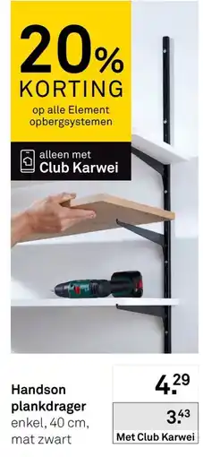 Karwei Handson plankdrager aanbieding