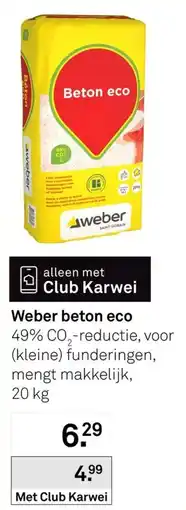 Karwei Weber beton eco aanbieding