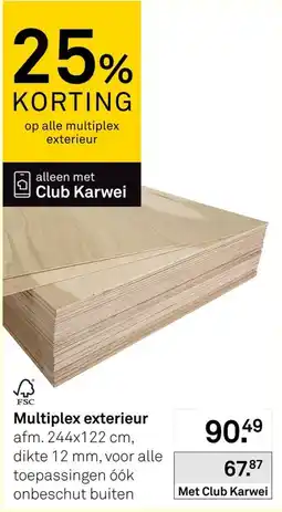 Karwei Multiplex exterieur aanbieding
