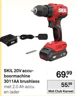 Karwei Skil 20v accuboormachine 3011aa brushless aanbieding