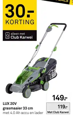 Karwei lux 20v grasmaaier aanbieding