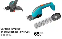 Karwei Gardena 18v gras en buxusschaar powercut aanbieding