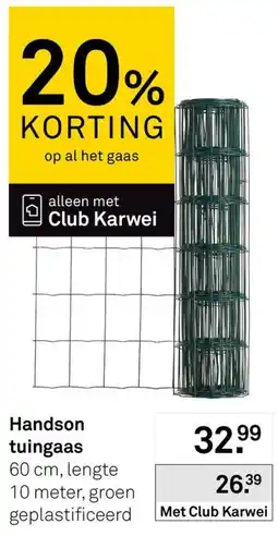 Karwei Handson tuingaas aanbieding