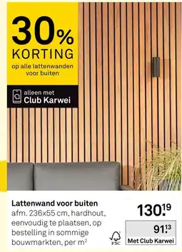 Karwei Lattenwand voor buiten aanbieding