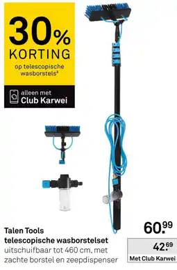 Karwei Talen Tools telescopische wasborstelset aanbieding