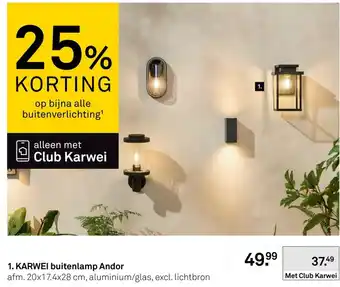Karwei Karwei buitenlamp andor aanbieding