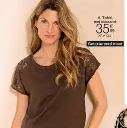 Damart T-shirt met macramé aanbieding