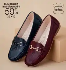 Damart D. Mocassin met dierenprint aanbieding