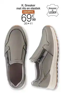 Damart Sneaker met rits en elastiek aanbieding