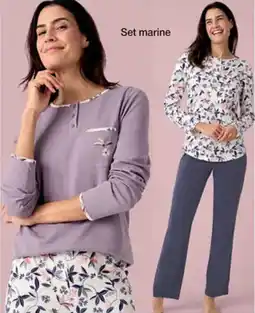 Damart Set van 2 pyjama's in jersey aanbieding