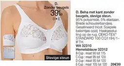 Damart Beha met kant zonder beugels aanbieding