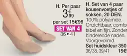 Damart Set van 4 Paar Kousenvoetjes of Sokken aanbieding