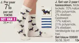 Damart Set van 2 paar Fantasiesokken aanbieding