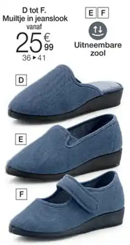 Damart Muiltje in Jeanslook aanbieding