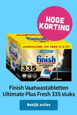 Plein.nl Finish Vaatwastabletten Ultimate Plus Fresh aanbieding