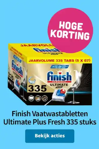 Plein.nl Finish Vaatwastabletten Ultimate Plus Fresh aanbieding