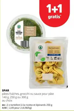 Spar Spar Pates Fraiches, Gnocchi ou Sauce Pate aanbieding
