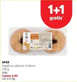 Spar bagels au sesame aanbieding