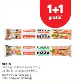 Spar Herta pâte à pizza aanbieding