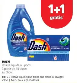 Spar Dash lessive liquide ou pods aanbieding