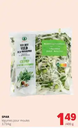 Spar légumes pour moules aanbieding