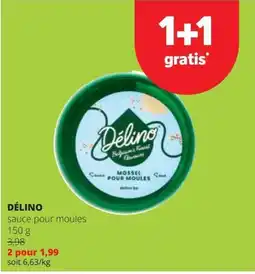 Spar Délino sauce pour moules aanbieding