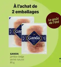 Spar Ganda jambon belge séché naturel aanbieding