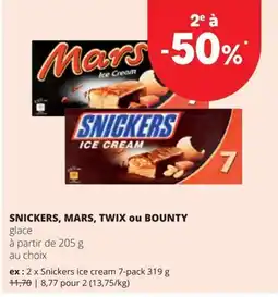 Spar Snickers ice cream aanbieding