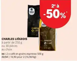 Spar charles liégeois café en grains espresso aanbieding